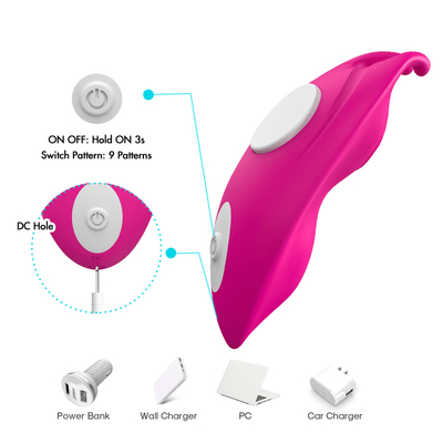 Wodoodporny klips magnetyczny Osobiste majtki Wibrator Bunny Stymulacja łechtaczki