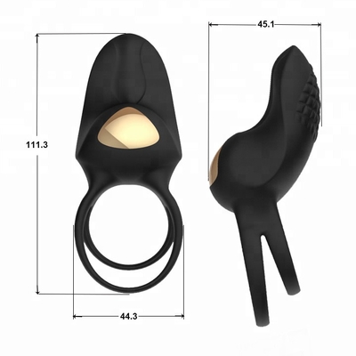 3,7 V 111,7 * 45 * 45 mm G Spot Cock Rings Crazy Tongue Wibrująca zabawka erotyczna
