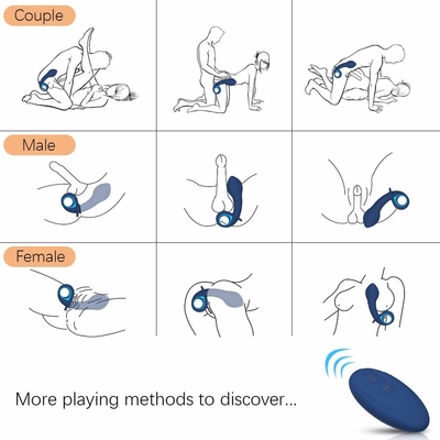 Bezprzewodowy pilot silikonowy korek analny Sex zabawki Akumulator wibrujący korek analny