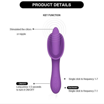 Clit Bullet Wibrator Stymulator języka ustnego Miękki wibrator Dildo 166,5 * 73,6 * 56,5 mm