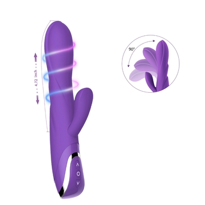 80 minut wibrator z podwójnym królikiem Dildo z wibratorem łechtaczki Miłość zabawka dla pani 213 * 64 * 38mm