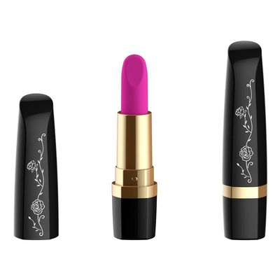 100mm 6V 50 minut Black Rose Sex Toys Pink Lipstick Wibrator dla dziewczyn Sex Toy