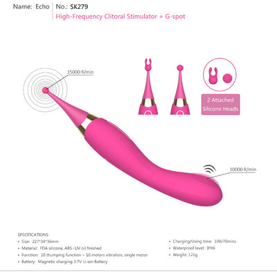 IPX6 Kobiece pióro Stymulacja dla dorosłych Wibrator Masturbacja G Spot Wibrator Sex Toy