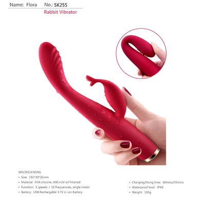 Bezprzewodowy wibrator analny G Spot Soft Female Dual Motor Silent Rabbit Wibrator