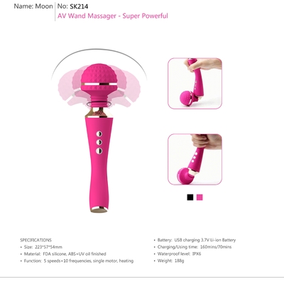 223mm bezprzewodowe wibracyjne dildo AV magiczna różdżka zabawki erotyczne do stymulacji łechtaczki