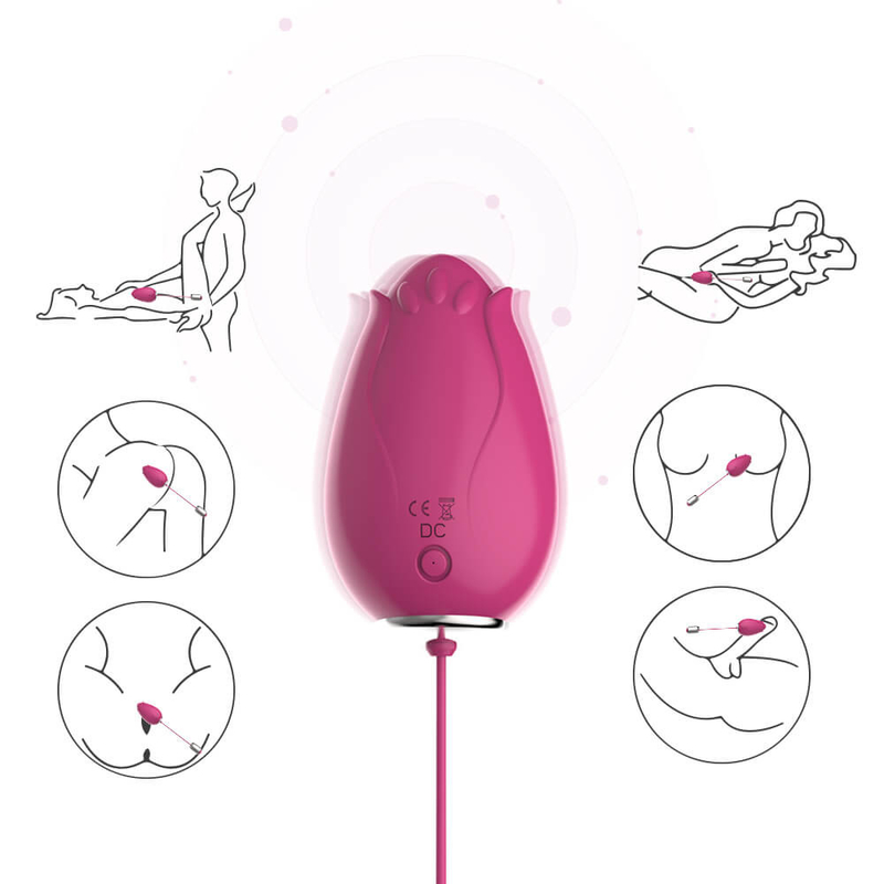 G Spot Wibrujące jajko zabawki erotyczne dla kobiet Sterowanie bezprzewodowe Mini kwiat silikonowy