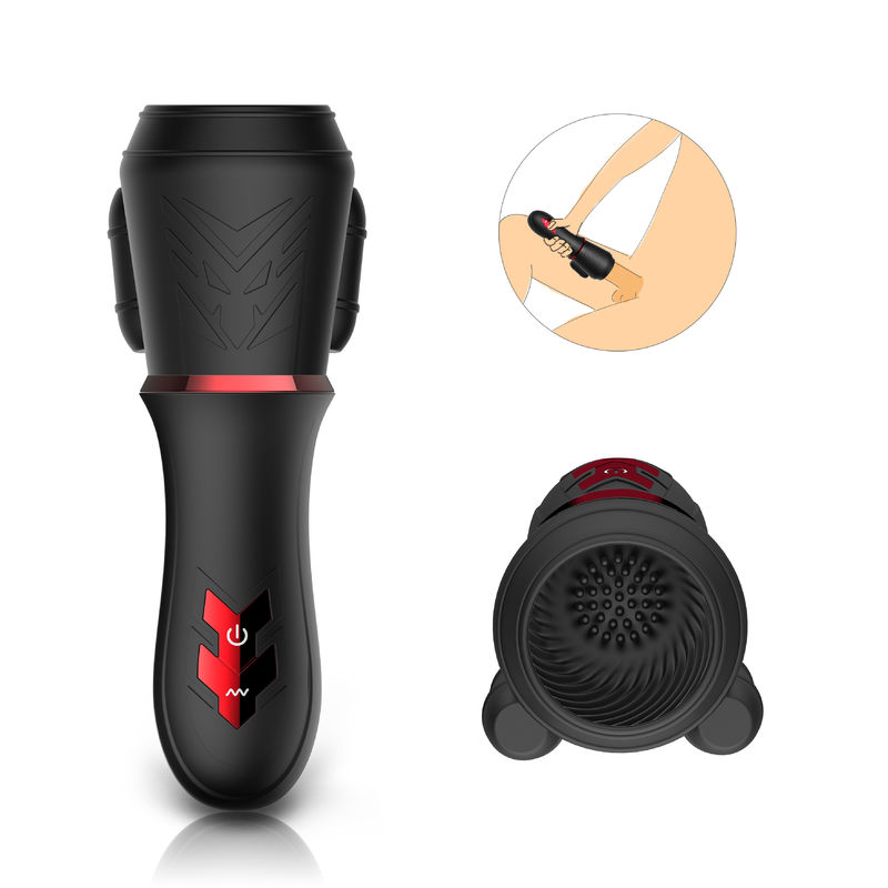 Men AV Wand - Glans Exercise Cup Vibrator Masturbator Massager 10 częstotliwości, podwójne silniki