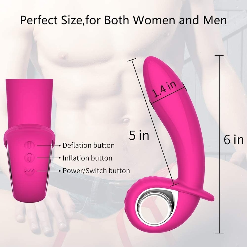 Nadmuchiwany wibrator analny wibrator pochwy orgazm męski Masażer prostaty Butt Plug